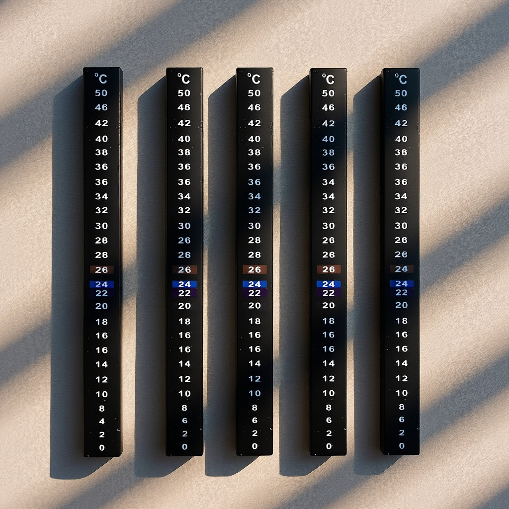 Temperature Strip Thermometer - 5 szt. naklejek do pomiaru temperatury