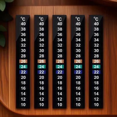 Temperature Strip Thermometer - 10 szt. samoprzylepnych pasków termometrycznych z