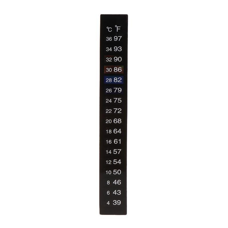 Temperature Strip Thermometer - 10 sztuk termometr akwariowy naklejki ryby