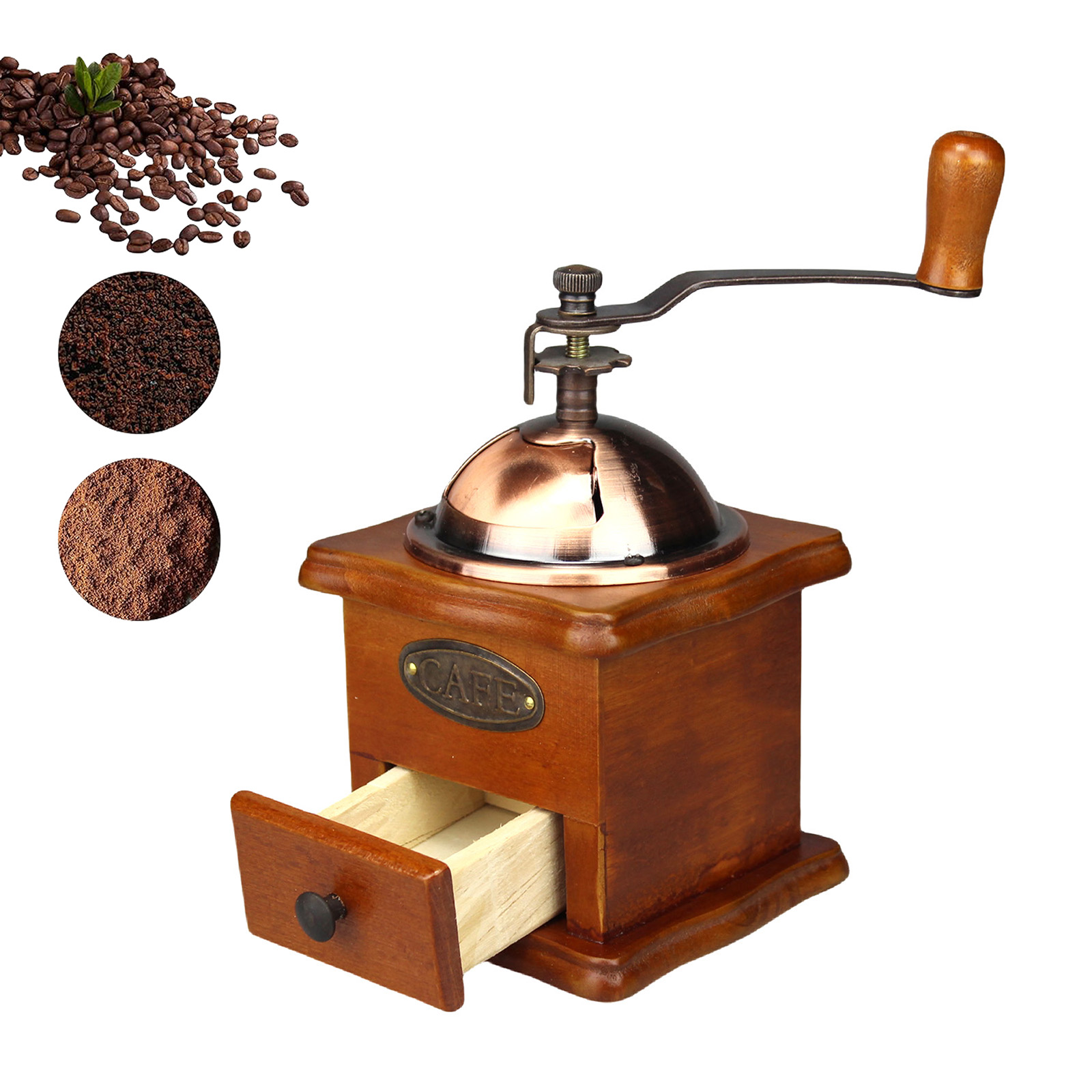 Vintage Coffee Equipment - Antyczny ręczny młynek do kawy Korba